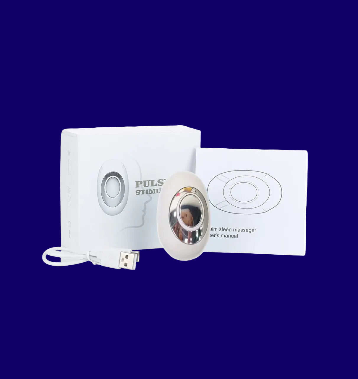 Handheld CES Sleep Aid Microcurrent EMS Pulse Device Hypnosis Insomnia Mental Stress Pressure Relief Anxiety Eliminat Relax